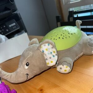 Gray Elephant Night Light Plush